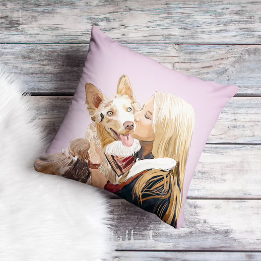 Custom Dog Pillow Pet Lover Custom Pillow mother day gift Custom Gift for Dog Mums and Dads Get your personalized Dog Pillow